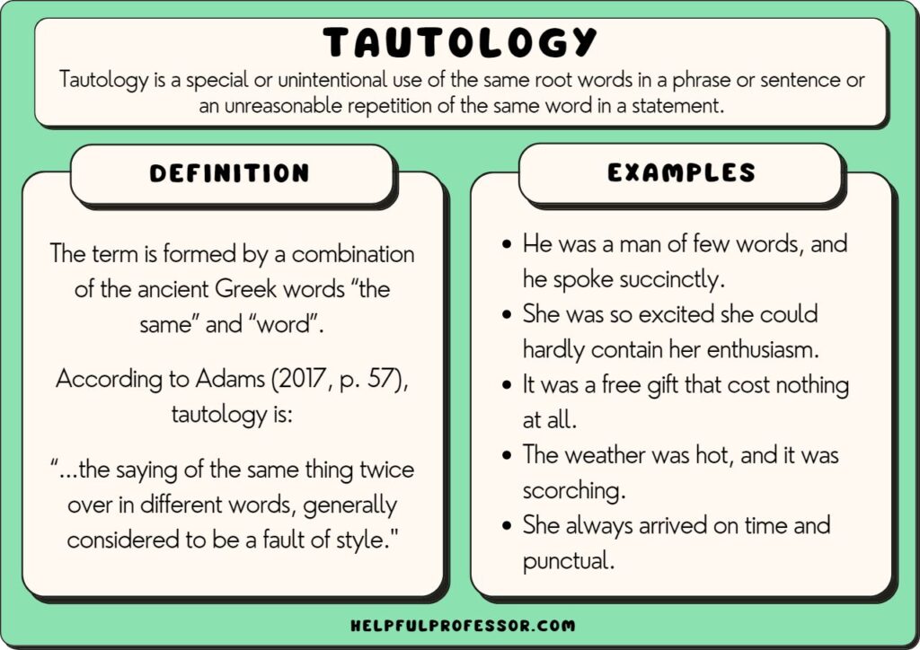 10 common tautology examples to improve your writing