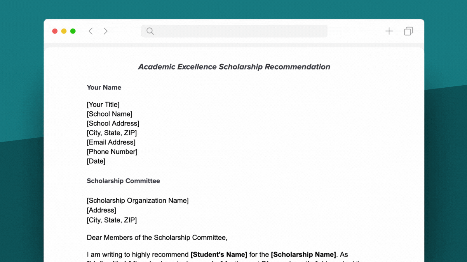 10 examples of effective scholarship letters of recommendation 1