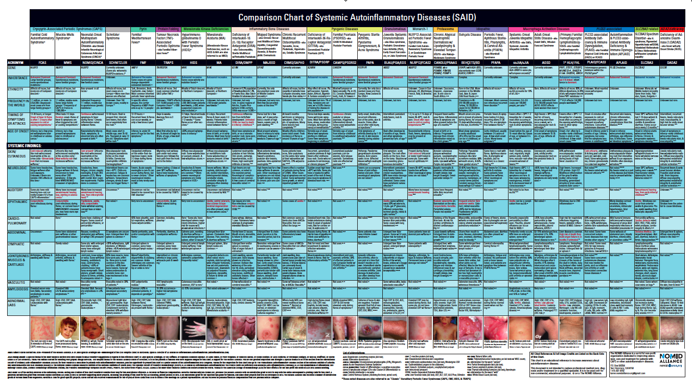 comprehensive list of autoinflammatory diseases explained