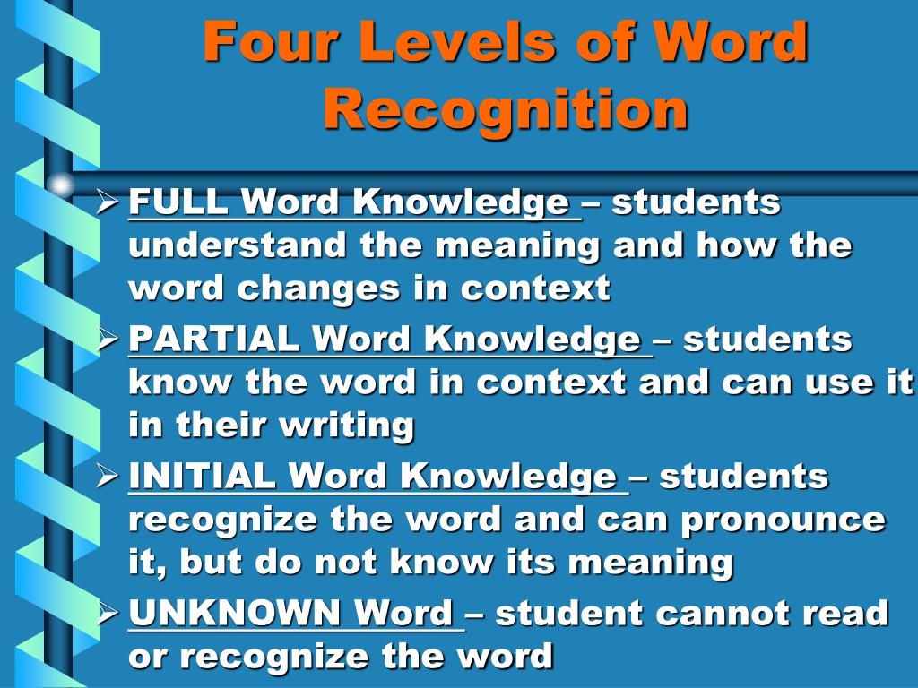 context recognizing partially known words