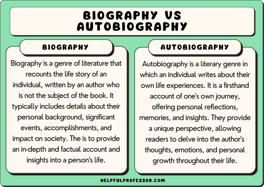 difference between an autobiography and a biography