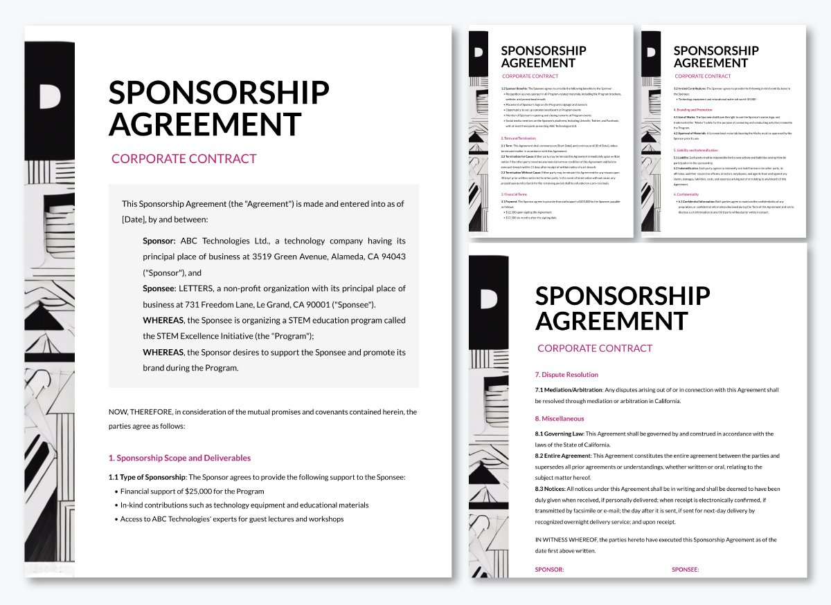 different types of sponsorships with real examples