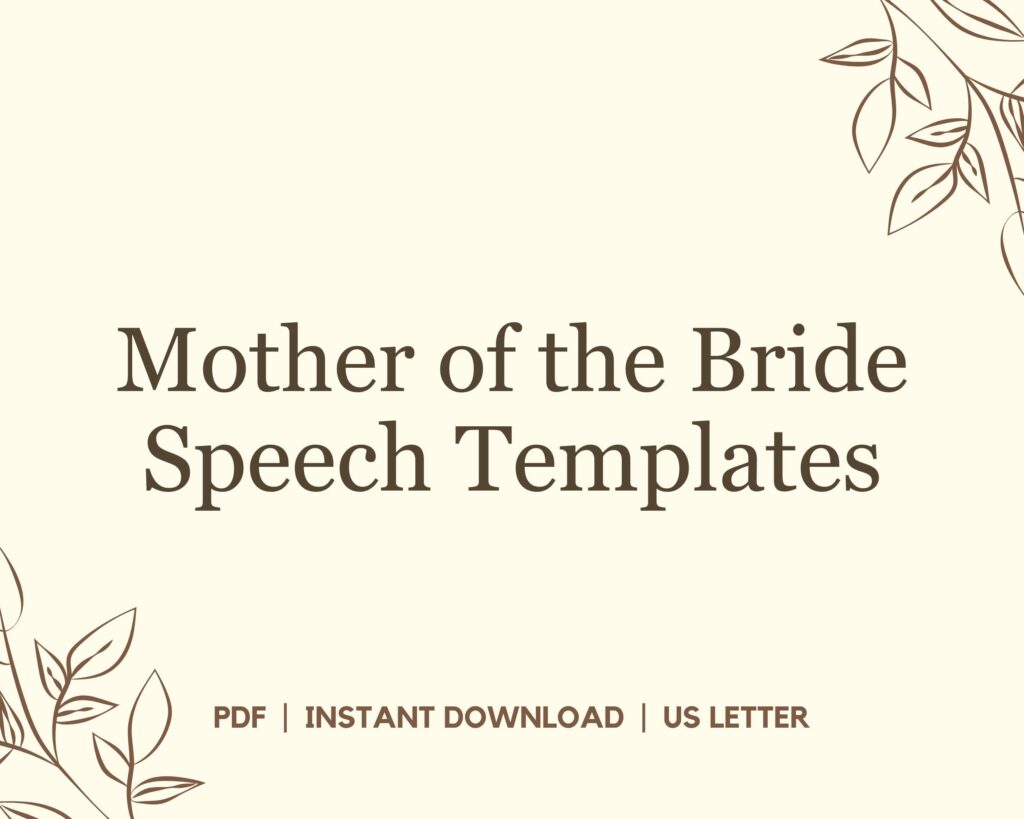 examples for a mother of the bride speech