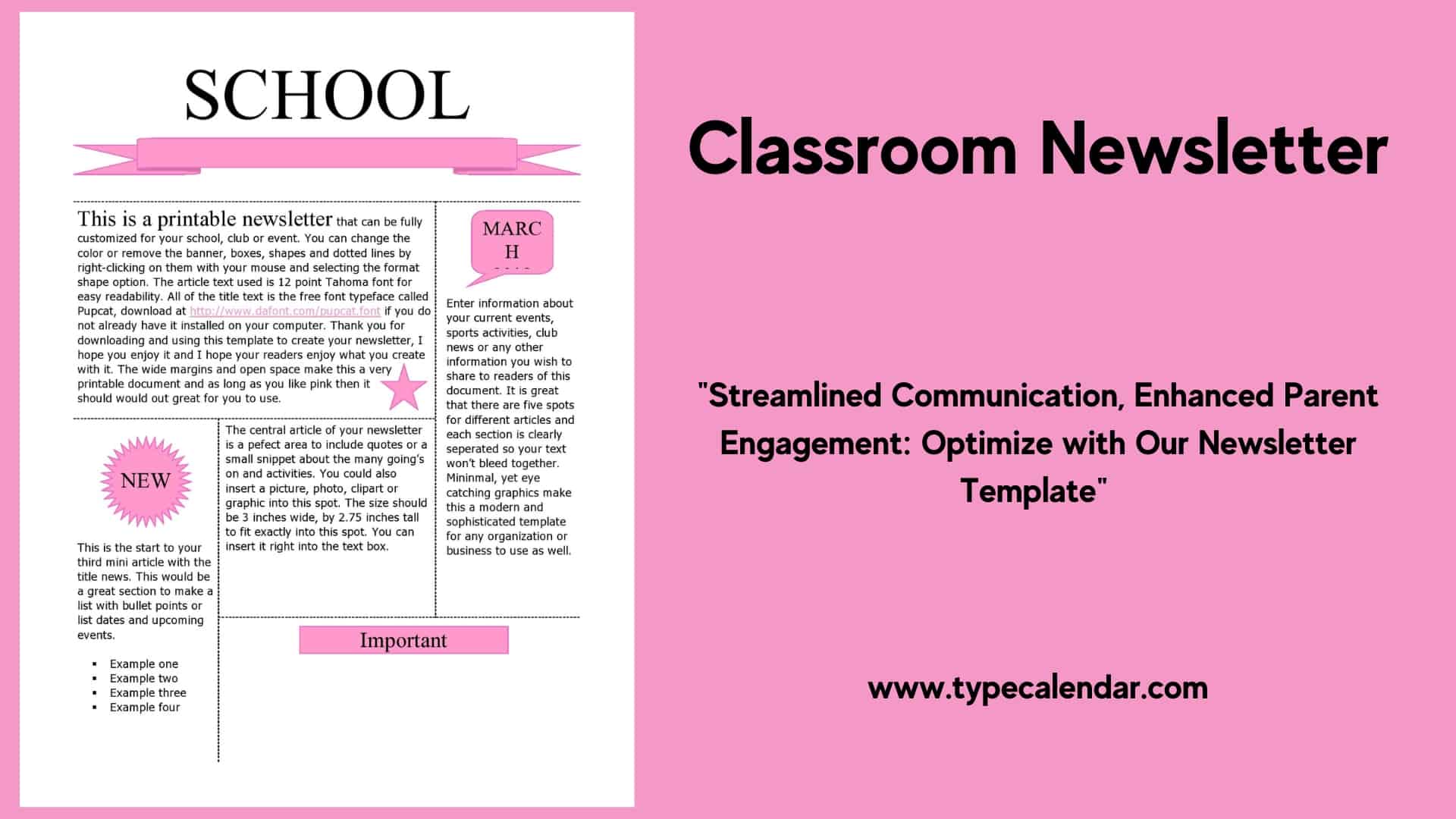 examples of a newsletter classroom for engagement