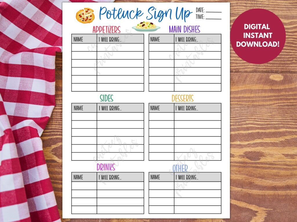 examples of a potluck sign up sheet for gatherings scaled