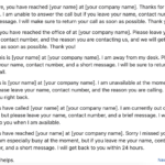 examples of a professional voicemail greeting you can use