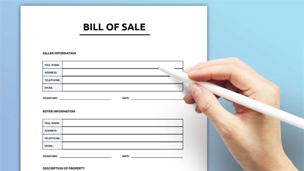 examples of a simple bill of sale for you