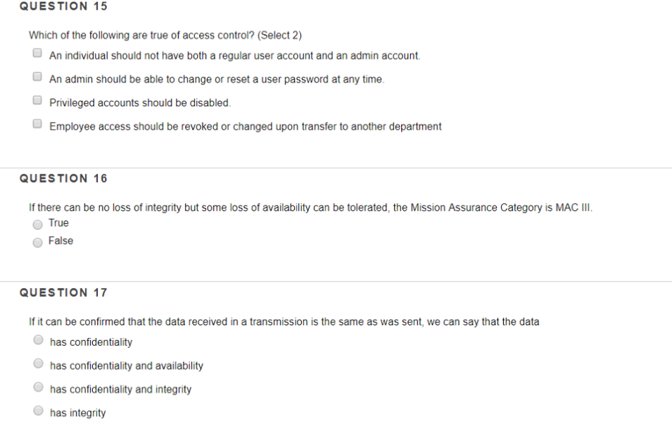examples of access control systems select all that apply