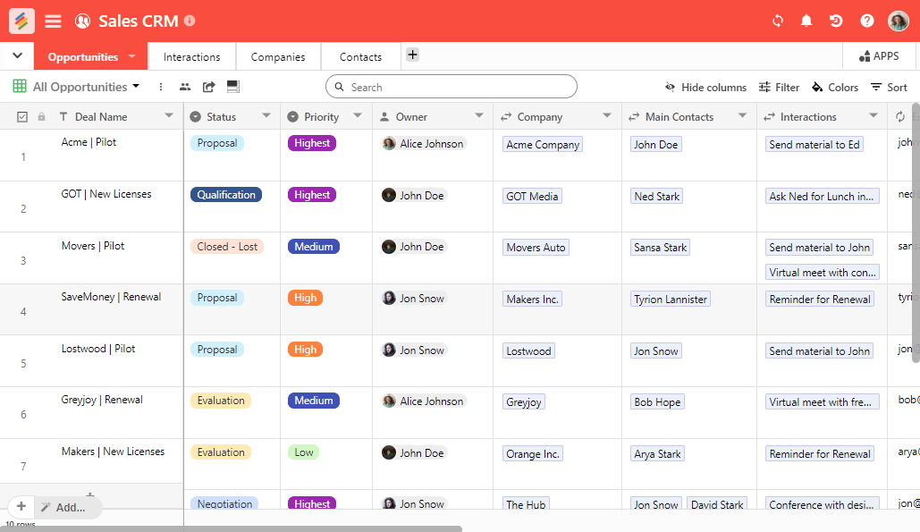 examples of crm programs choose every correct answer