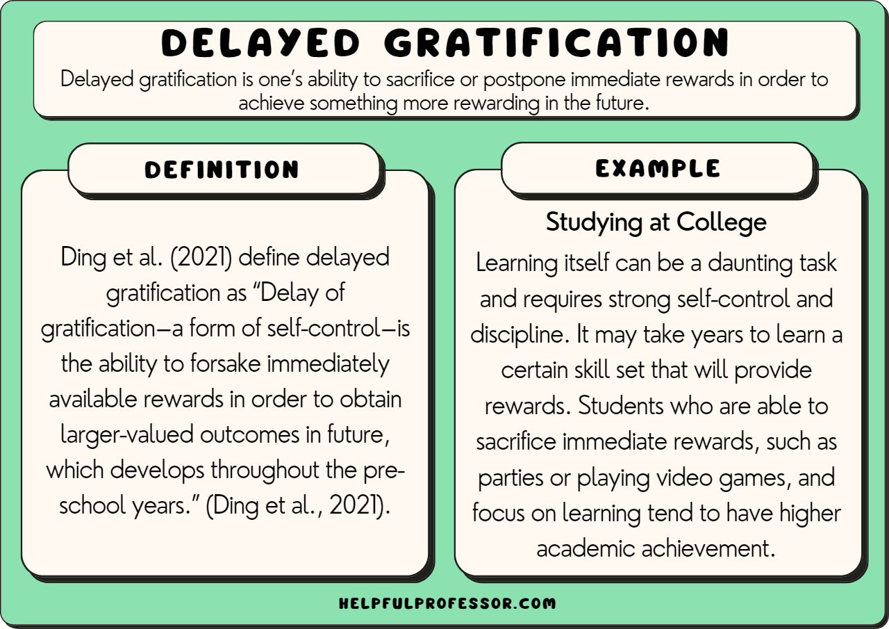 examples of delayed gratification you should know