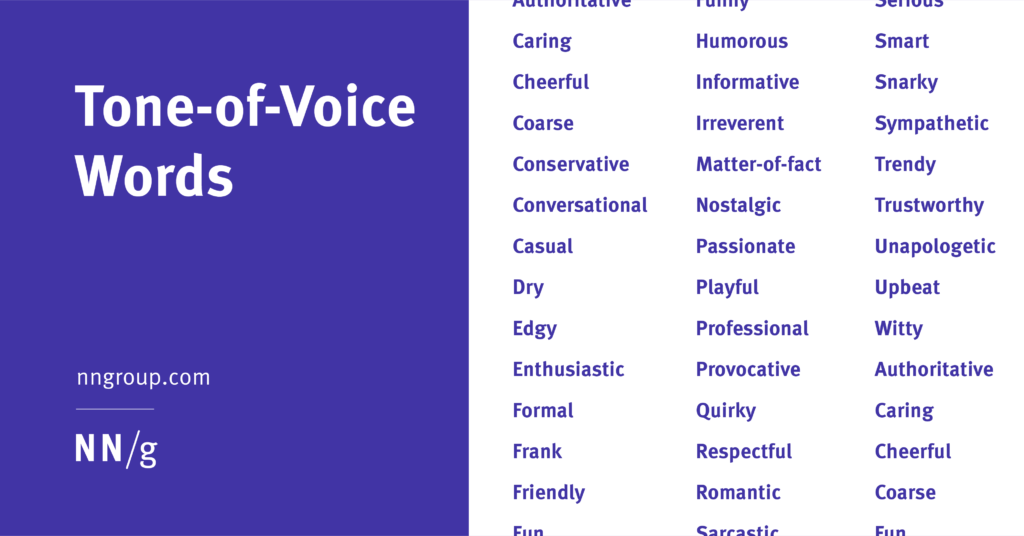 examples of different types of tones in writing