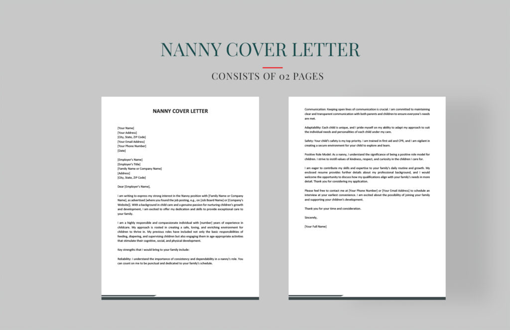 examples of effective nanny recommendation letters