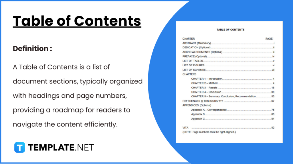 examples of effective table of contents for better navigation