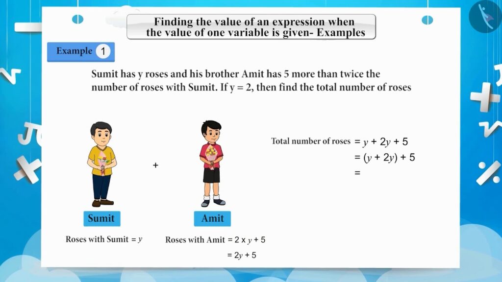 examples of how to find the value of an expression