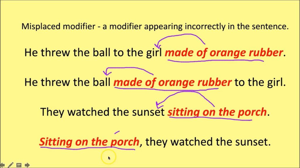 examples of misplaced modifiers for better writing 1