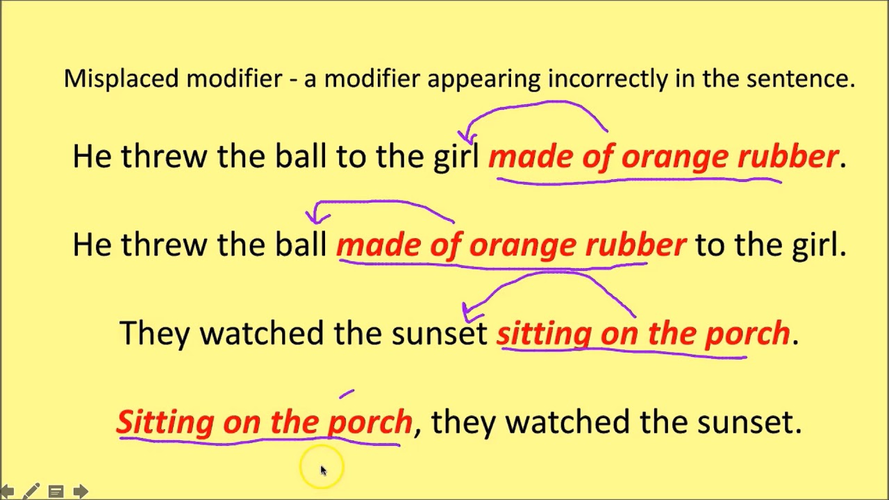 examples of misplaced modifiers for better writing 1