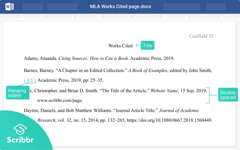 examples of mla bibliography formatting 1
