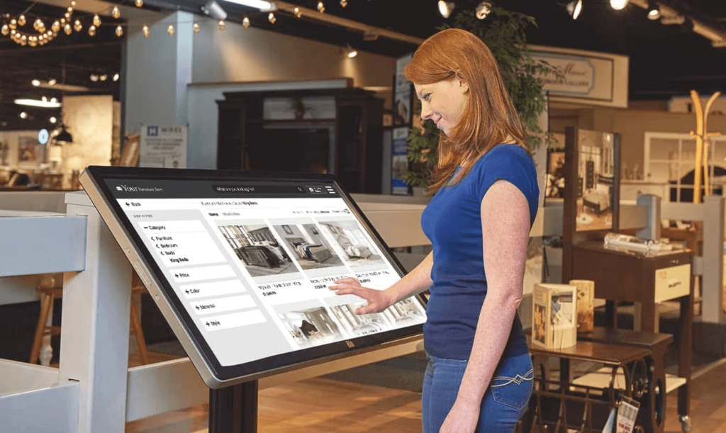 examples of modern shopping solutions kiosks stores and apps