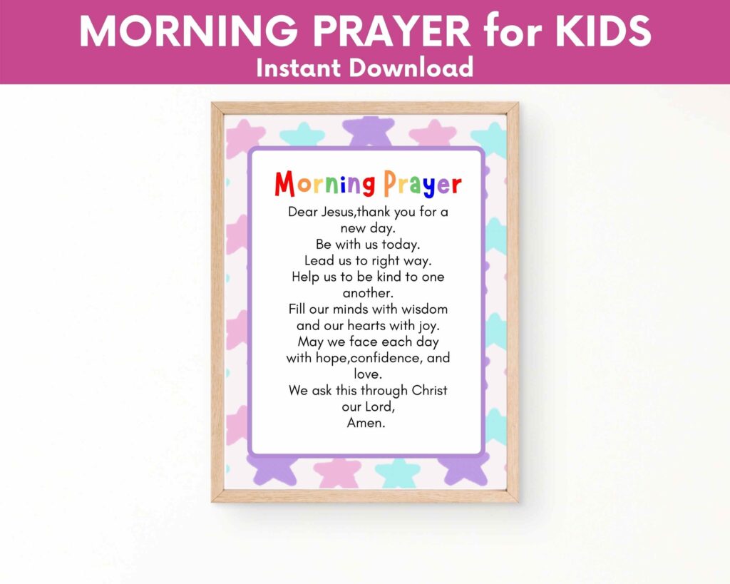 examples of morning prayer for kids in school to start the day scaled