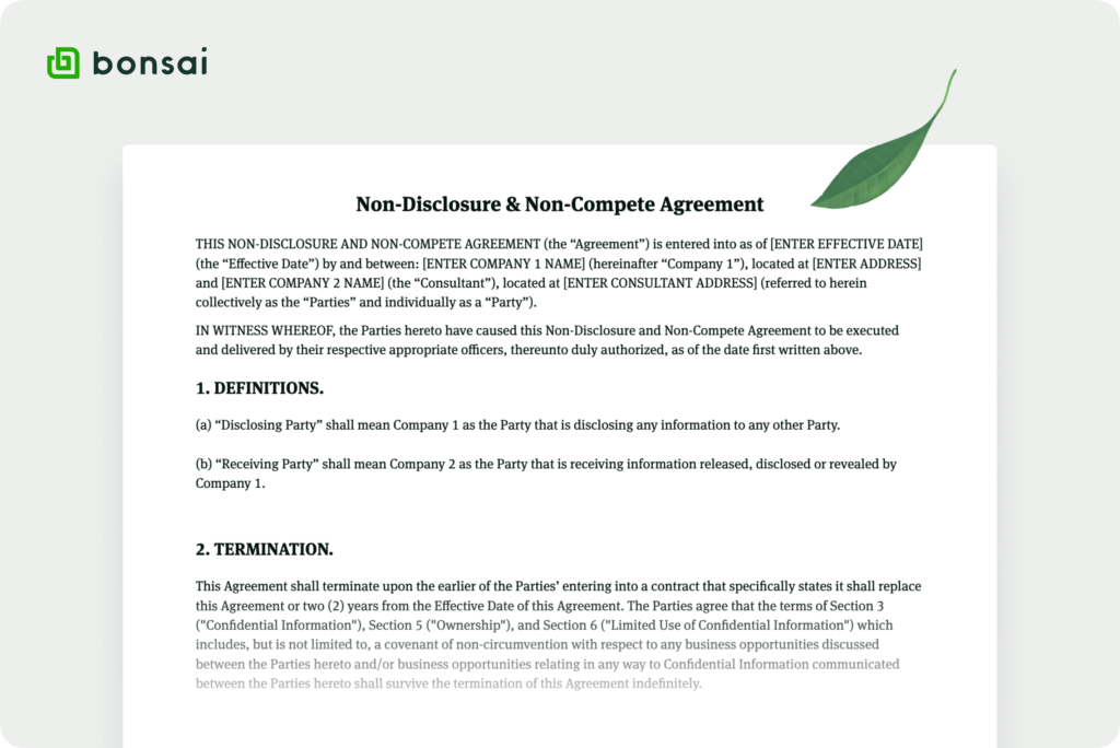 examples of nda agreements for business protection