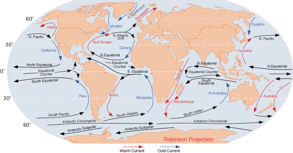 examples of ocean currents maps and their importance