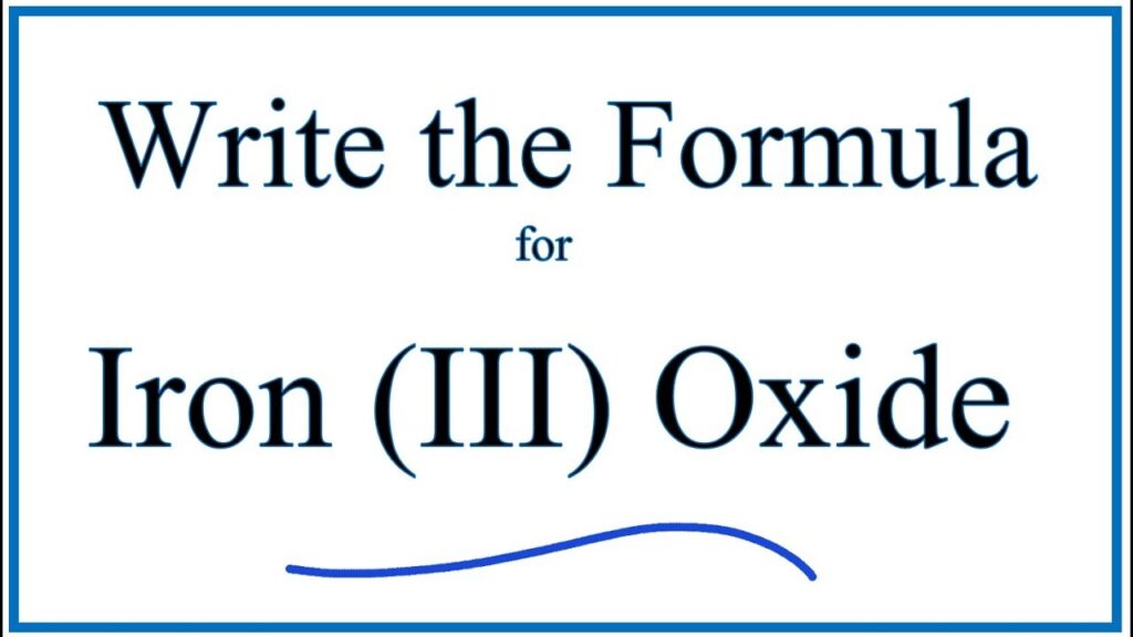 examples of oxide formulas in chemistry