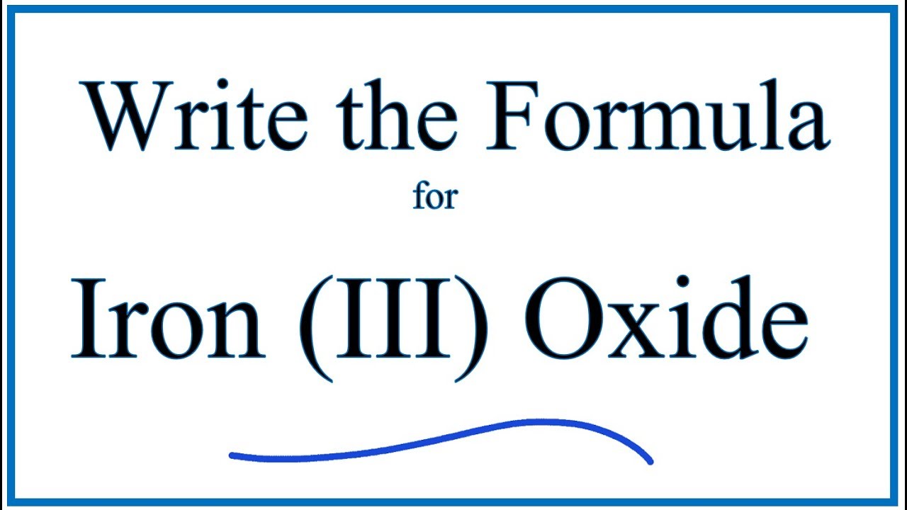 examples of oxide formulas in chemistry