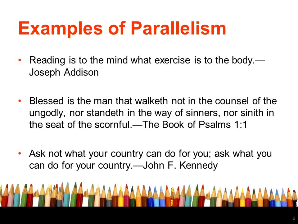 examples of parallelism two key sentences explained
