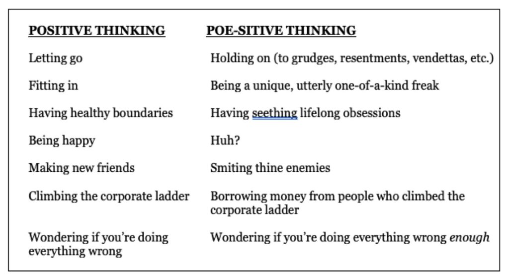 examples of poe in your life embracing his influence