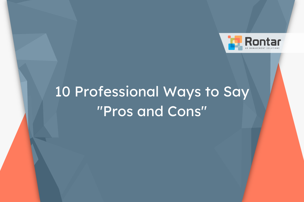 examples of pros and cons synonyms for better clarity