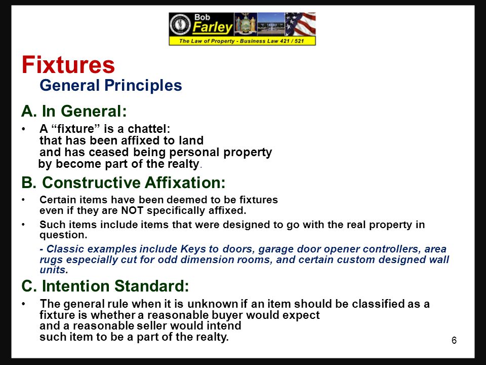 examples of real property fixtures and their importance