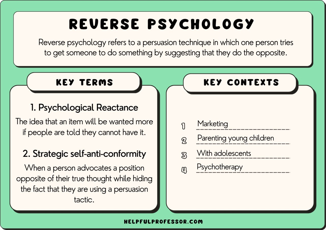 examples of reverse psychology in everyday life
