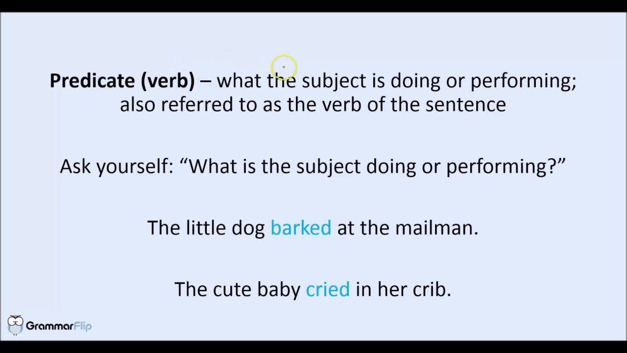examples of simple predicate for clearer writing
