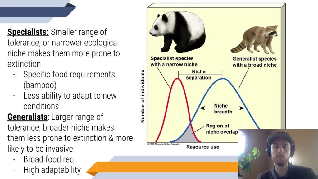 examples of specialist vs generalist species in ecology