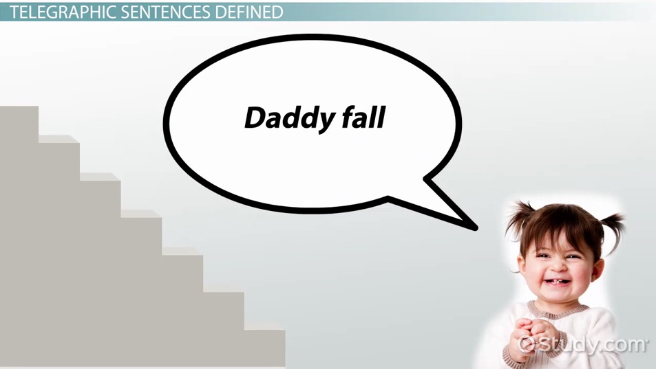 examples of telegraphic speech in early childhood development