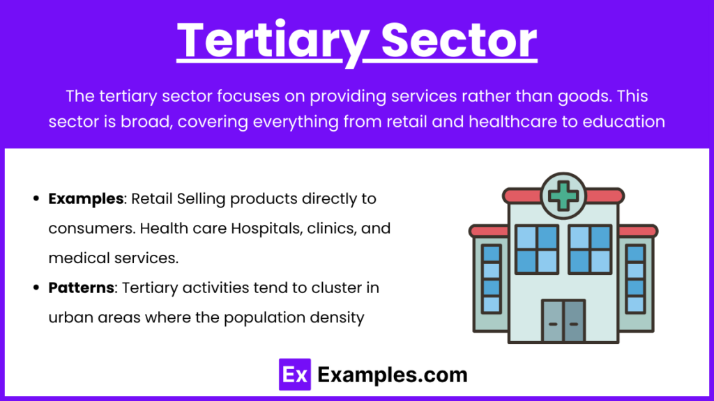 examples of tertiary economic activity shaping our economy