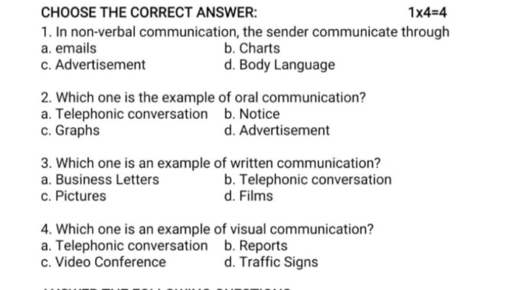 examples of textual visuals choose the correct answers