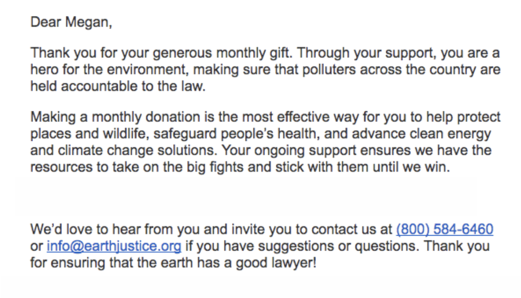 examples of thank you for your donation messages