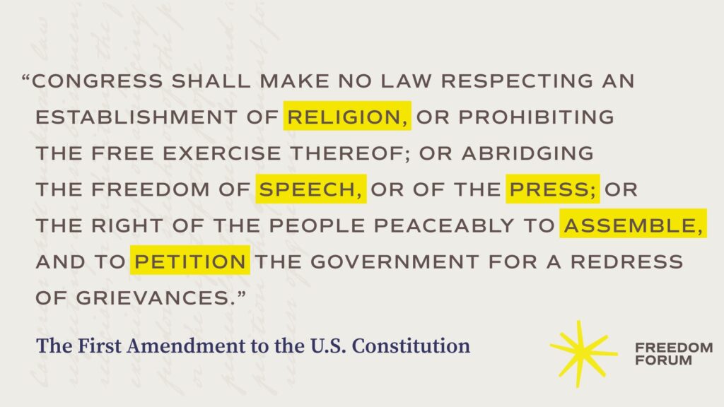 examples of the basic freedoms guaranteed by the constitution