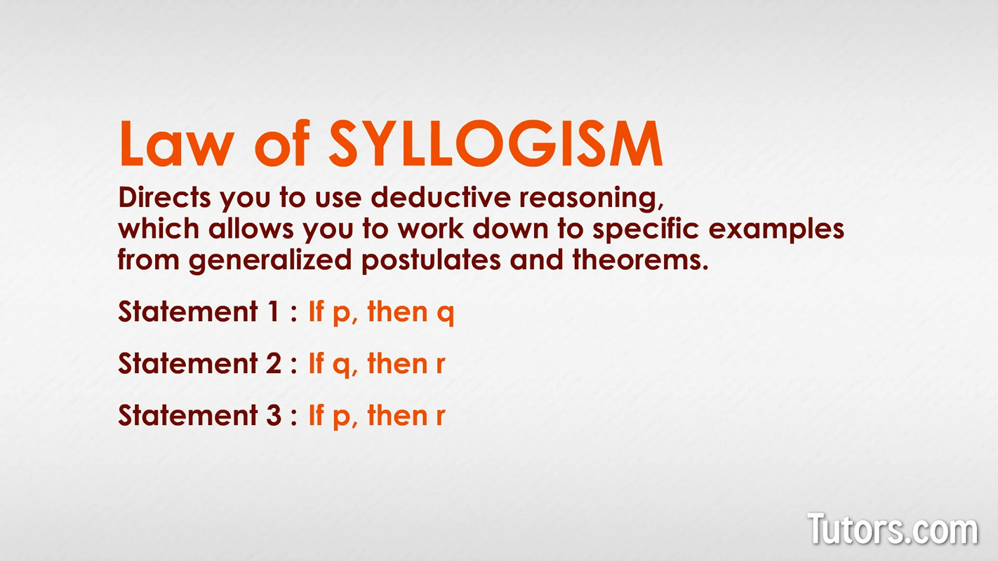 examples of the law of syllogism in geometry explained