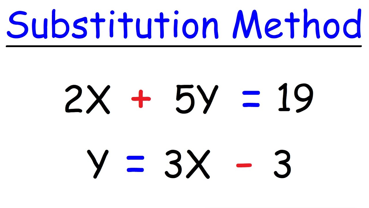 examples of the substitution method in action