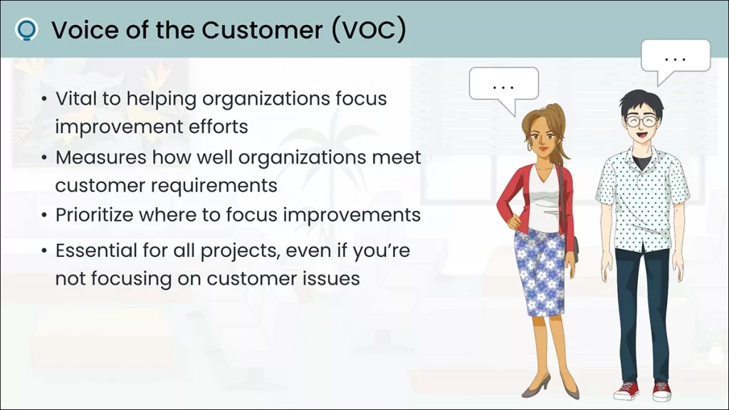 examples of voc six sigma in action