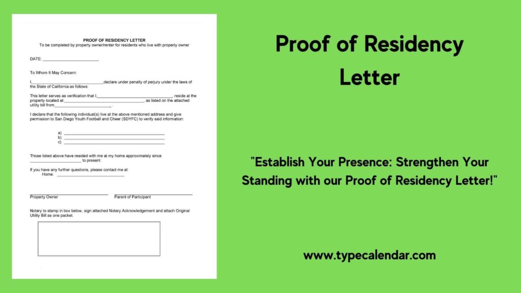 examples of what can be used as proof of residency