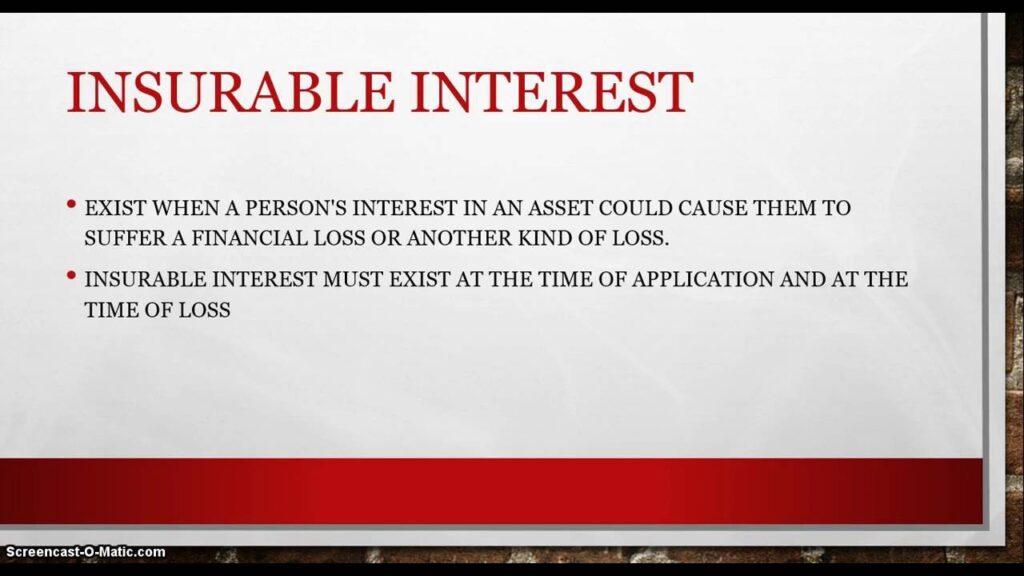 examples of when must insurable interest exist