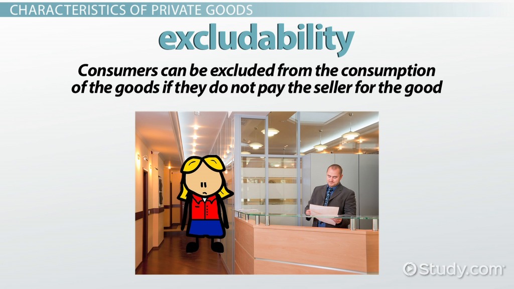 examples of which of the following would be considered private goods