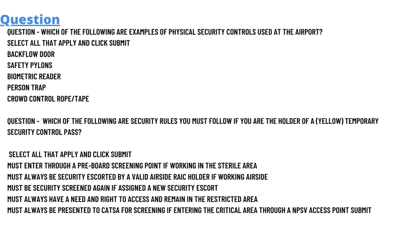 good examples of physical security choose all that apply