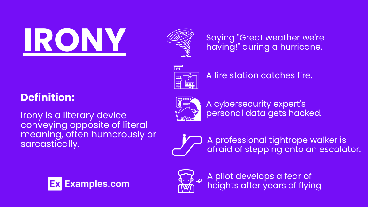 irony key statements that explain examples