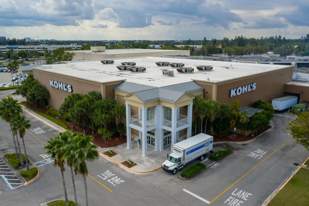 large regional shopping malls and neighborhood strip malls examples