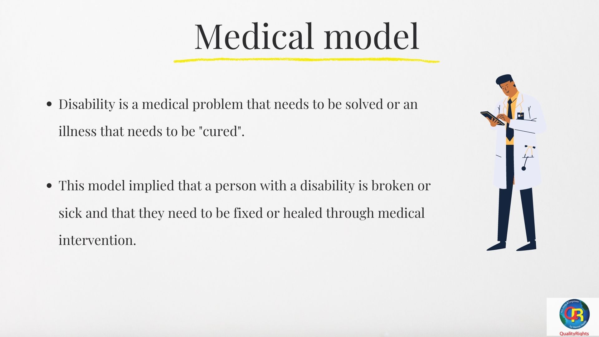 Medical Model Of Disability Key Examples
