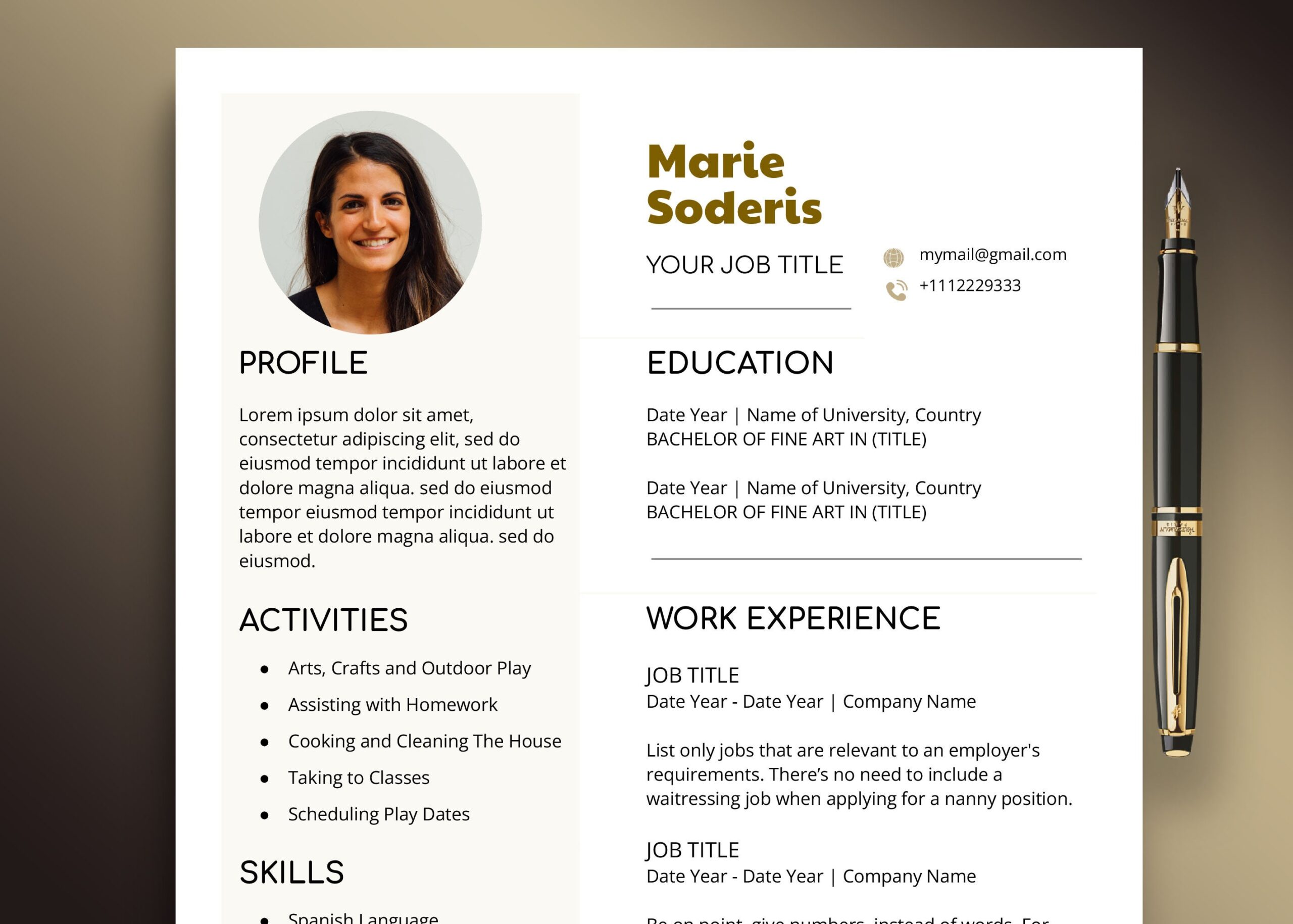nanny resume examples to land your dream job scaled